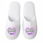 Set Papuci, Mireasa, Personalizat, Mov, Nunta, PMN005