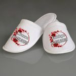 Set Papuci, Mireasa, Personalizat, Rosu, Nunta, PMN009 - imagine 4