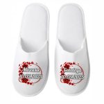 Set Papuci, Mireasa, Personalizat, Rosu, Nunta, PMN009