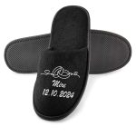 Set Papuci, Mire, Personalizat, Alb, Nunta, PMN013 - imagine 4