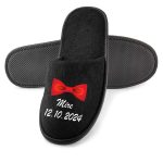 Set Papuci, Mire, Personalizat, Rosu, Nunta, PMN014 - imagine 4