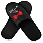 Set Papuci, Mire, Personalizat, Rosu, Nunta, PMN014 - imagine 3