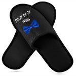 Set Papuci, Mire, Personalizat, Albastru, Nunta, PMN015 - imagine 4