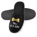 Set Papuci, Mire, Personalizat, Auriu, Nunta, PMN017 - imagine 4