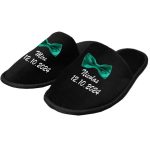 Set Papuci, Mire, Personalizat, Verde, Nunta, PMN018 - imagine 2
