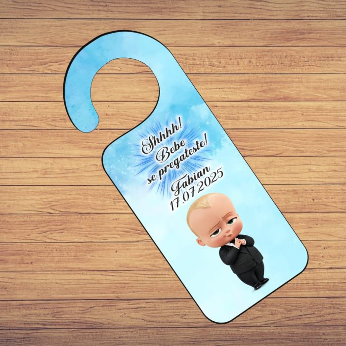 Placuta Usa, Personalizata, Botez, Baby Boss, 15x6cm, PUBSHH002 - imagine 2
