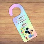 Placuta Usa, Personalizata, Botez, Mickey Mouse, 15x6cm, PUBSHH003 - imagine 2