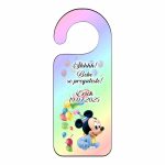 Placuta Usa, Personalizata, Botez, Mickey Mouse, 15x6cm, PUBSHH003