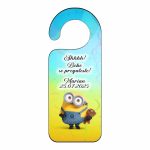 Placuta Usa, Personalizata, Botez, Minion, 15x6cm, PUBSHH007