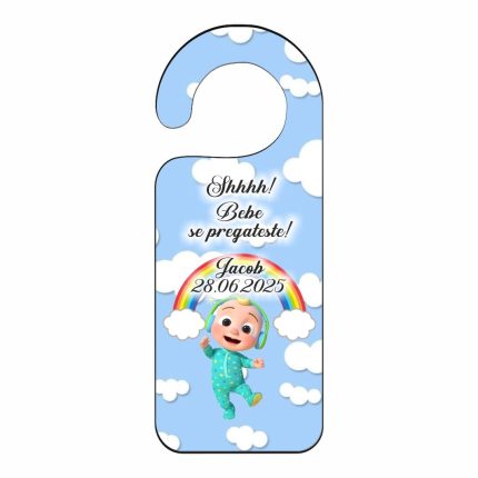 Placuta Usa, Personalizata, Botez, Baby Johny, 15x6cm, PUBSHH009
