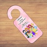 Placuta Usa, Personalizata, Botez, Printese, 15x6cm, PUBSHH030 - imagine 2