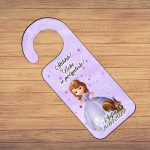 Placuta Usa, Personalizata, Botez, Printesa Sofia, 15x6cm, PUBSHH031 - imagine 2