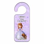 Placuta Usa, Personalizata, Botez, Printesa Sofia, 15x6cm, PUBSHH031