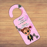 Placuta Usa, Personalizata, Botez, Baby Girl Boss, 15x6cm, PUBSHH032 - imagine 2