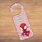 Placuta Usa, Personalizata, Botez, Spider-Man, 15x6cm, PUBSHH035 - imagine 2