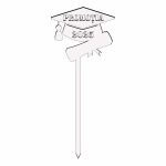 Topper Lemn, Scoala, Absolvire, Alb, 17cm, TSUV004