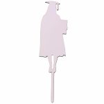 Topper Lemn, Scoala, Absolvire, Alb, 18cm, TSUV007