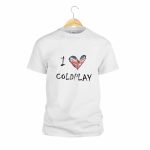 Tricou Personalizat, I love Coldplay, Barbati, Bumbac, Alb, TU29 - imagine 2