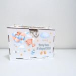 cutie dar botez personalizata urs albastru