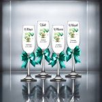 Set 4 Pahare Personalizate, Ursulet, Botez, Parinti, Nasi, Verde, PBT012 - imagine 2