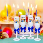 Set 4 Pahare Personalizate, Mickey Mouse, Winnie The Pooh, Botez, Parinti, Nasi, Alb, PHB002 - imagine 2