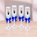 Set 4 Pahare Personalizate, Baby Boss, Botez, Parinti, Nasi, Alb, PHB003 - imagine 2