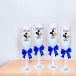 Set 4 Pahare Personalizate, Baby Mickey Mouse, Botez, Parinti, Nasi, Alb, PHB005 - imagine 4