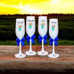 Set 4 Pahare Personalizate, Baby Johny, Botez, Parinti, Nasi, Alb, PHB010 - imagine 2