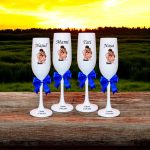 Set 4 Pahare Personalizate, Baby Boy, Family, Botez, Parinti, Nasi, Alb, PHB013 - imagine 2