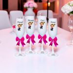 Set 4 Pahare Personalizate, Baby Boss Girl, Botez, Parinti, Nasi, Alb, PHB028 - imagine 2