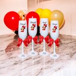 Set 4 Pahare Personalizate, Baby Minnie Mouse, Botez, Parinti, Nasi, Alb, PHB041 - imagine 2