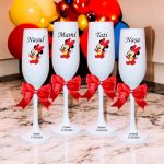 Set 4 Pahare Personalizate, Baby Minnie Mouse, Botez, Parinti, Nasi, Alb, PHB041 - imagine 4