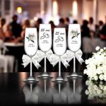 Set 4 Pahare Personalizate, Nunta de Argint, Miri, Nasi, Alb, PNA001 - imagine 2