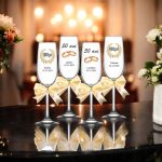 Set 4 Pahare Personalizate, Nunta de Aur, Miri, Nasi, Auriu, PNAR001 - imagine 2