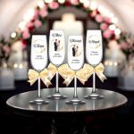 Set 4 Pahare Personalizate, Nunta, Miri, Nasi, Auriu, PNBT002 - imagine 2