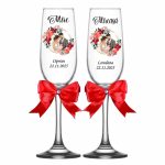 Set 4 Pahare Personalizate, Nunta, Miri, Nasi, Rosu, PNBT006 - imagine 4