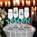 Set 4 Pahare Personalizate, Nunta, Miri, Nasi, Verde, PNBT010 - imagine 2