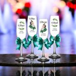 Set 4 Pahare Personalizate, Nunta, Miri, Nasi, Verde, PNBT011 - imagine 2