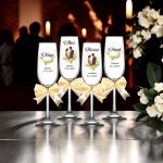 Set 4 Pahare Personalizate, Nunta, Miri, Nasi, Auriu, PNBT017 - imagine 2