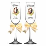 Set 4 Pahare Personalizate, Nunta, Miri, Nasi, Auriu, PNBT017 - imagine 4