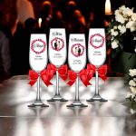 Set 4 Pahare Personalizate, Nunta, Miri, Nasi, Rosu, PNBT019 - imagine 2