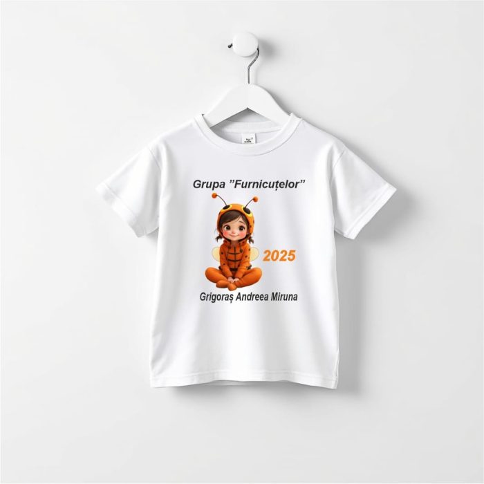 Tricou Personalizat, Absolvire, Fetita, Grupa Furnicutelor, Bumbac, Alb, TABS004.1 - imagine 3