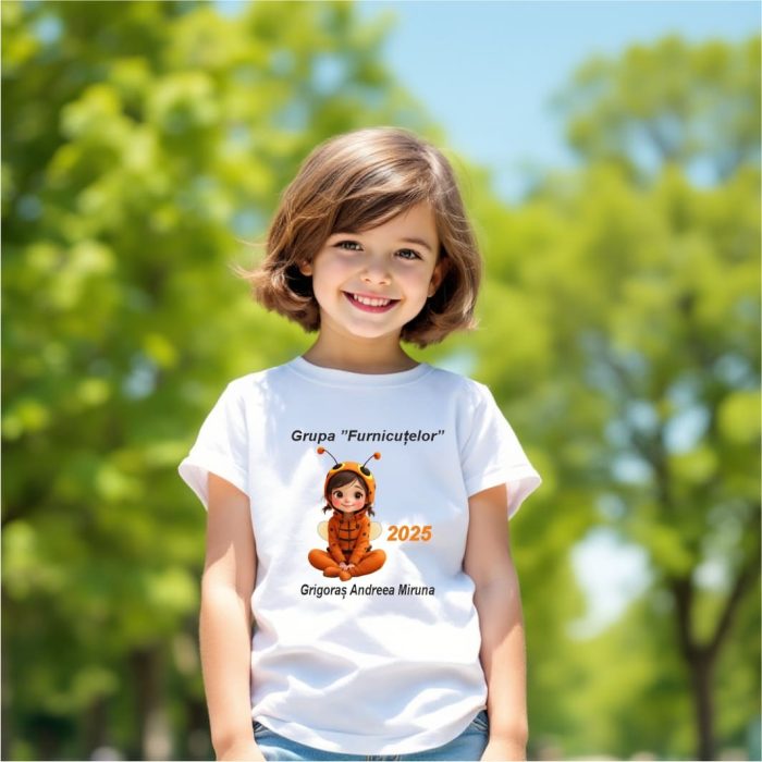 Tricou Personalizat, Absolvire, Fetita, Grupa Furnicutelor, Bumbac, Alb, TABS004.1 - imagine 2
