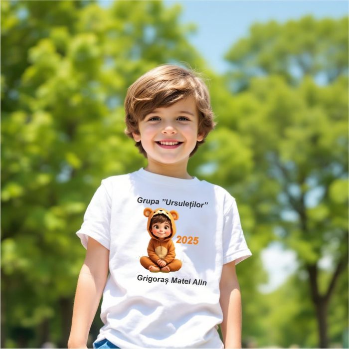 Tricou Personalizat, Absolvire, Copii, Grupa Ursuletilor, Bumbac, Alb, TABS008 - imagine 2