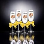 pahare botez personalizate floral bebelus