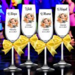 pahare botez personalizate floral bebelus