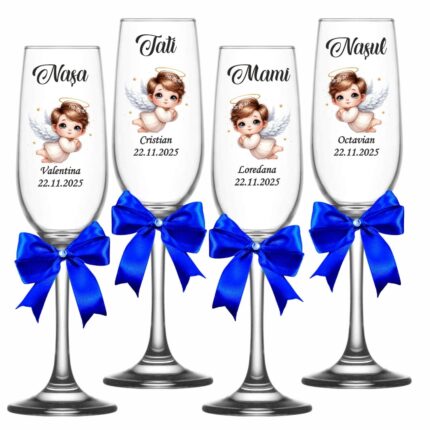 pahare botez personalizate inger baietel