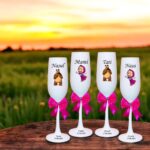 pahare botez personalizate masha ursul set