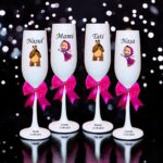 pahare botez personalizate masha ursul set