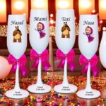 pahare botez personalizate masha ursul set